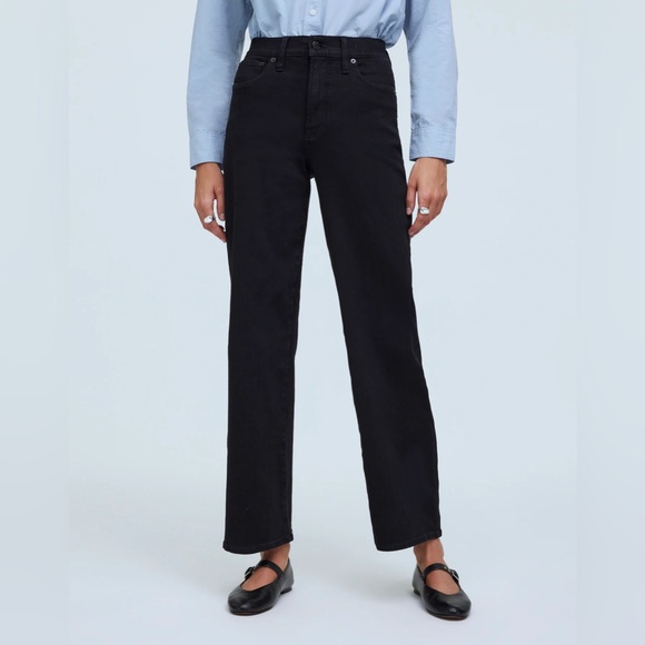 Madewell Denim - Madewell Perfect Vintage Wide-Leg Jean. Black. Size 25P.